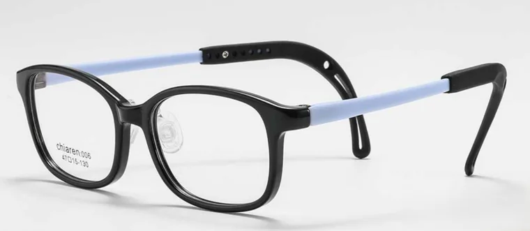 Myokids 006: Black front with pale blue and dark temples