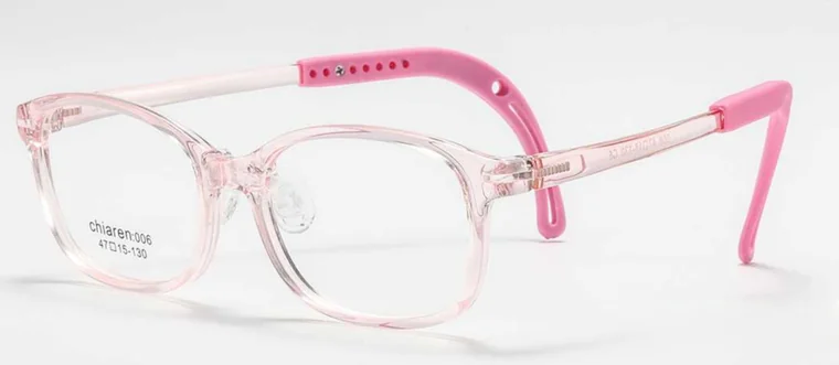 Myokids 006: Transparent pink front with pink temples