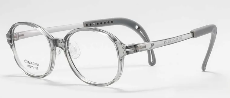 Myokids 007: Smoky transparent gray front with gray temples