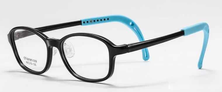 Myokids 009: Black front with bright blue temples