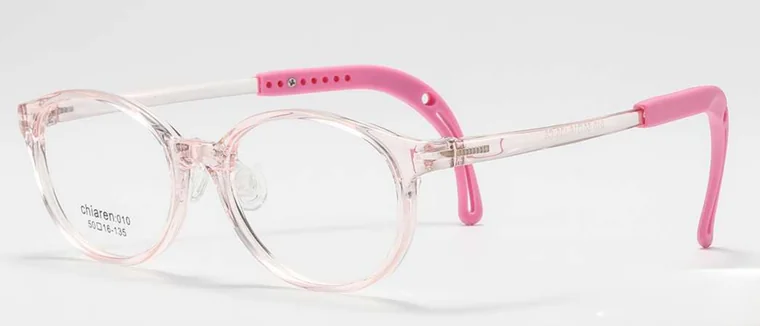 Myokids 010: Transparent pink front with pink temples