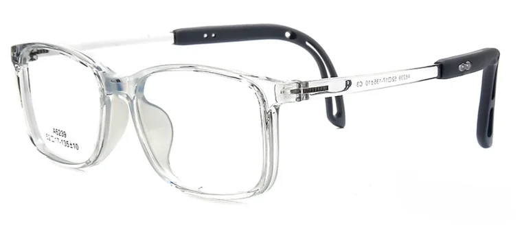 Myokids A6239: Clear front with dark gray temples