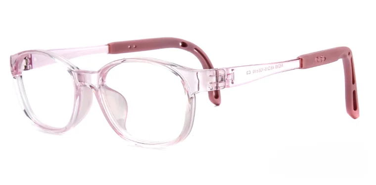 Myokids A6249: Transparent pale pink front with pink temples