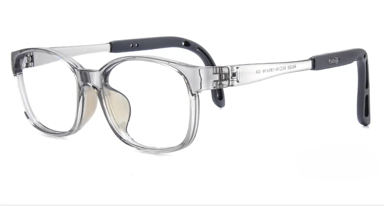 Myokids A6250: Smoky transparent gray front with dark gray temples